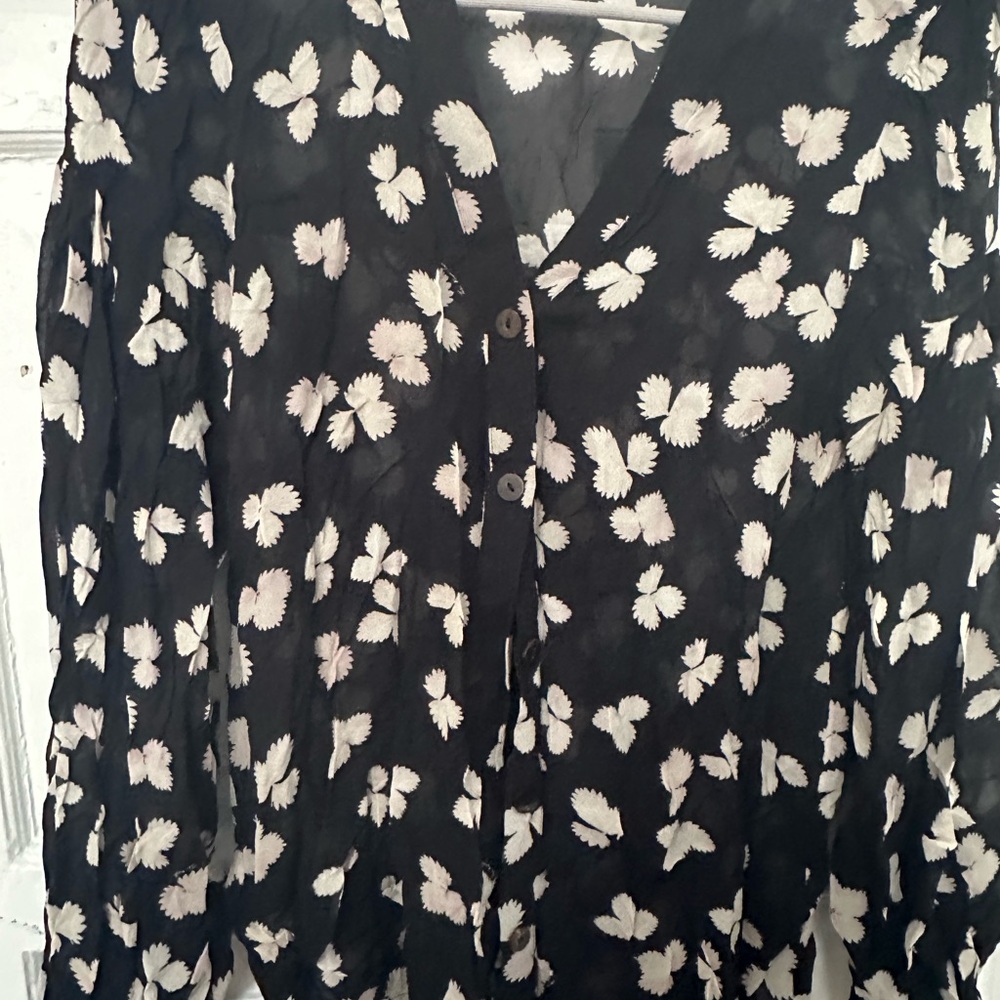 G—Floral Button-Up Blouse The Kooples